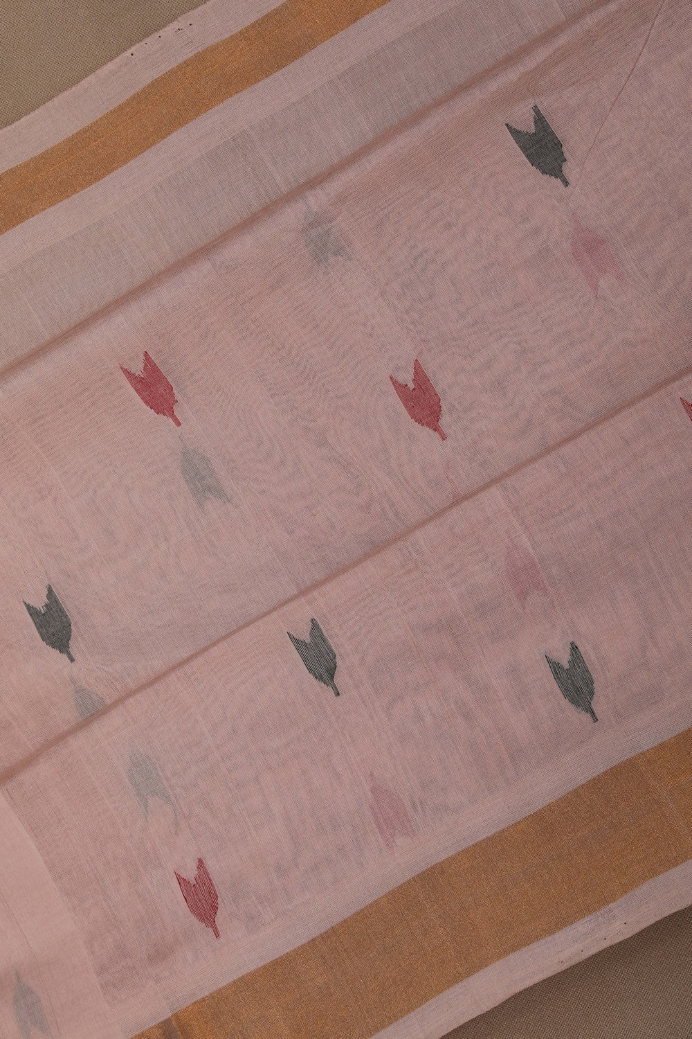 Image of Uppada Cotton Pink Saree
